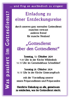 Gottesdienst über den Gottesdienst